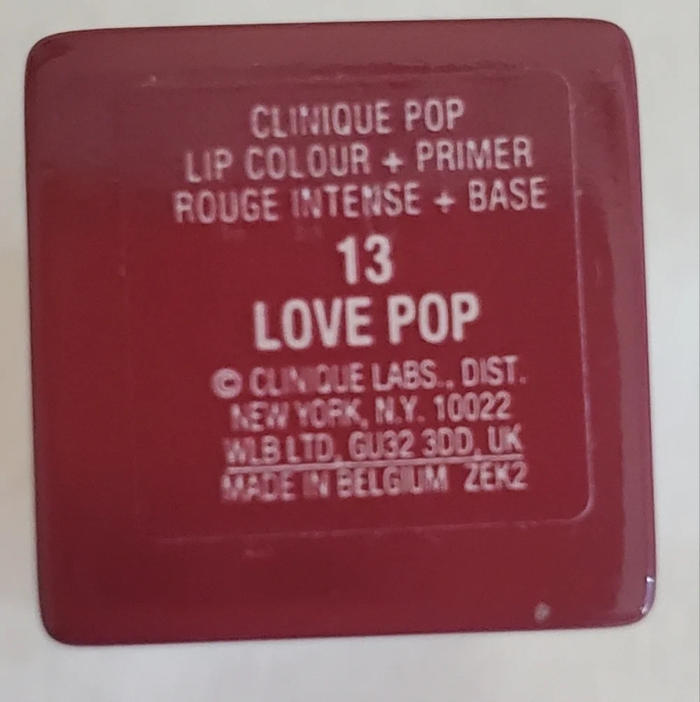 Clinique Pop Lip Colour + Primer In 13 Love Pop Velvet Smooth 8 Hour Color New